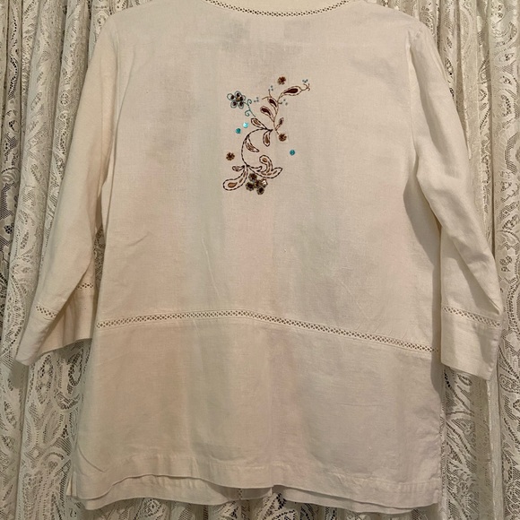 Vintage Napa Valley Linen/Rayon Blouse - Picture 2 of 6